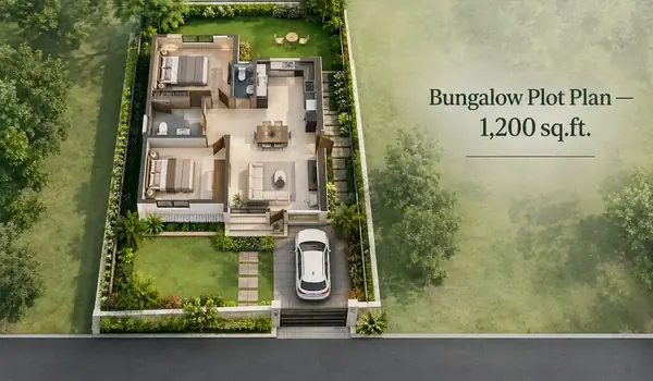 Bungalow Plot plan of 1,200 sq.ft. at Godrej Wonderla, Thiruporur, Chennai