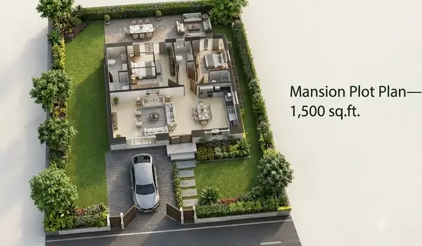 Mansion Plot plan of 1,500 sq.ft. at Godrej Wonderla, Thiruporur, Chennai